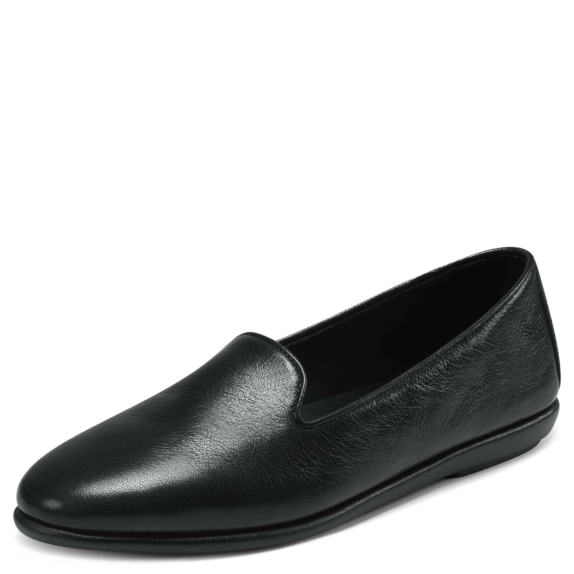 Aerosoles Women's Betunia Loafer Flat, Black Leather, 11 Wide