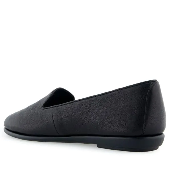 Aerosoles Women's Betunia Loafer Flat, Black Leather, 11 Wide