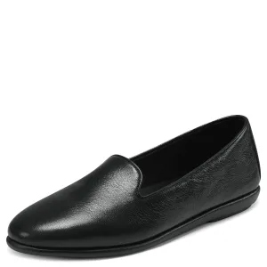 Aerosoles Women's Betunia Loafer Flat, Black Leather, 11 Wide