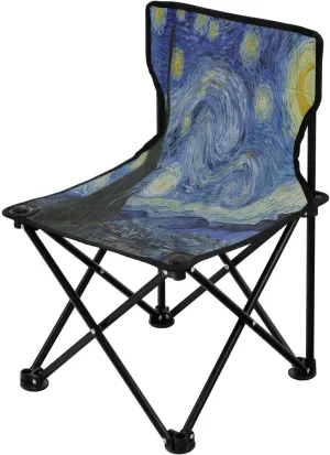 ALAZA Van Gogh Starry Night Camping Chair Portable Folding Chairs for Beach Picnic Supports up to 220lbs