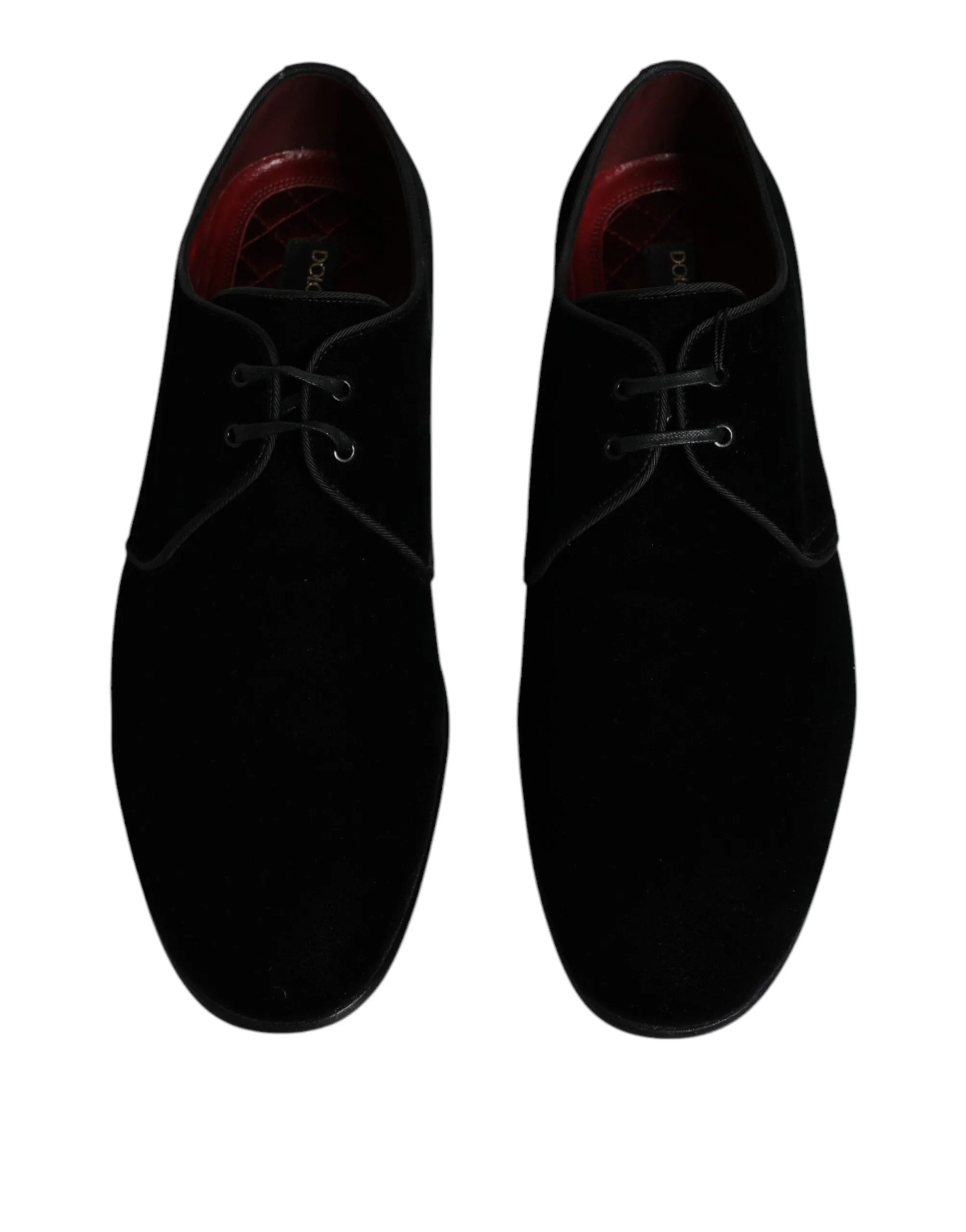& Leather Gabbana Varied selection Oversized savings Dolce Shoes Lace Derby Velvet Up Black