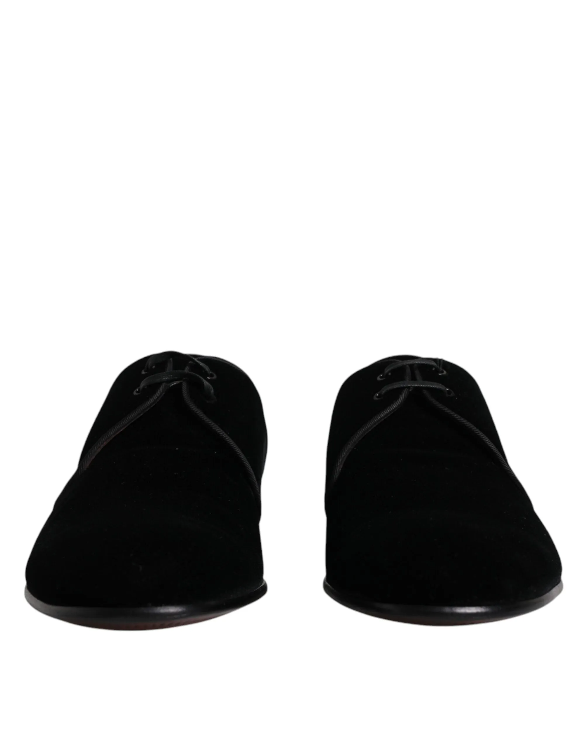 & Leather Gabbana Varied selection Oversized savings Dolce Shoes Lace Derby Velvet Up Black