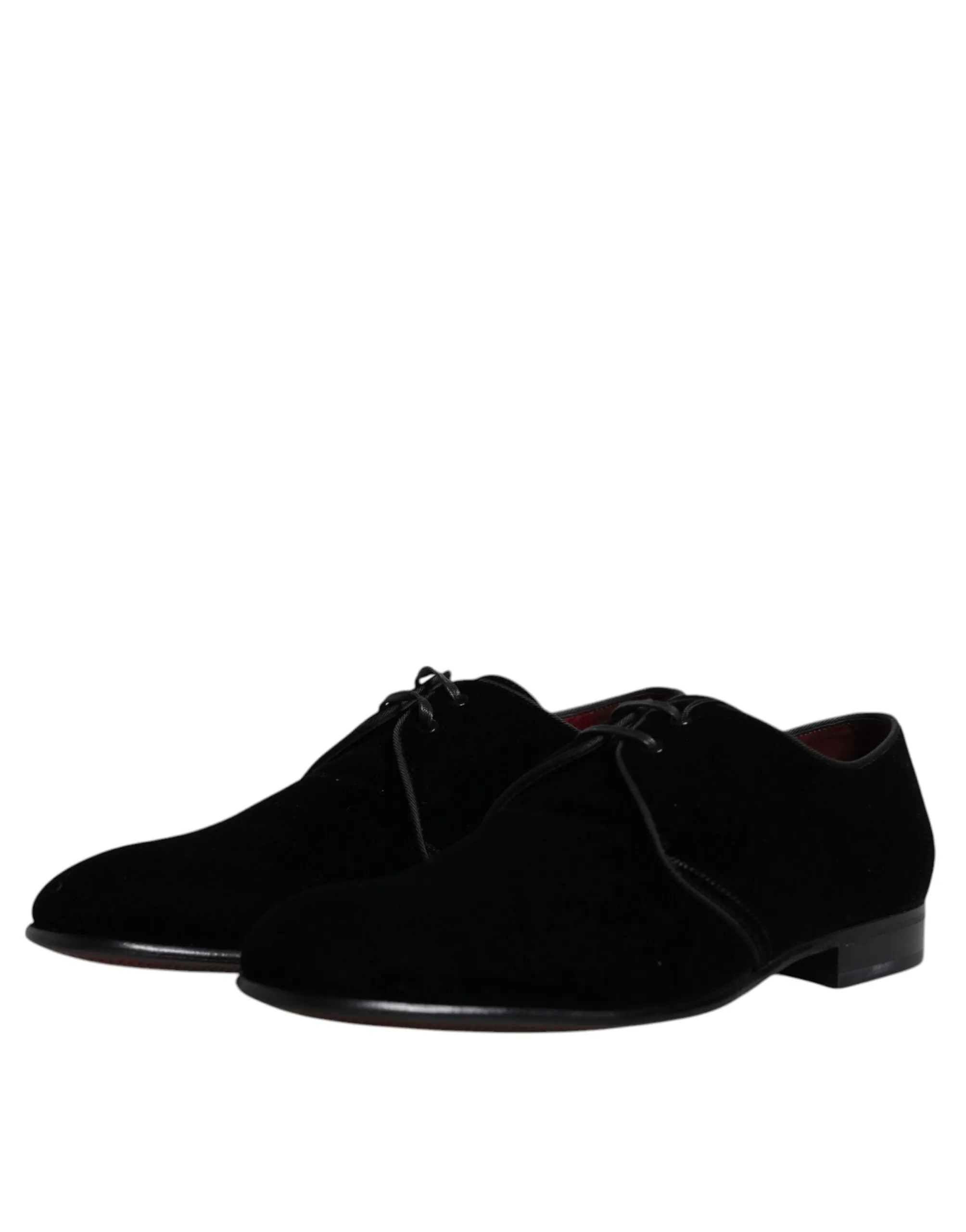 & Leather Gabbana Varied selection Oversized savings Dolce Shoes Lace Derby Velvet Up Black
