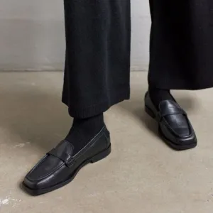 Angulus Leather Loafer - Black