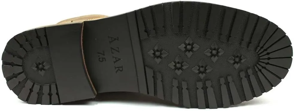 AZAR MAN Mens Ankle Boot Cap Toe Derby Modern Lace Up Round Toe