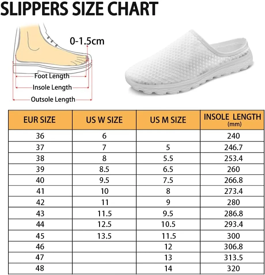 Backless Mesh Mule Shoes for Women - Breathable, Lightweight, Non-Slip, Easy On-Off for Walking and Parties