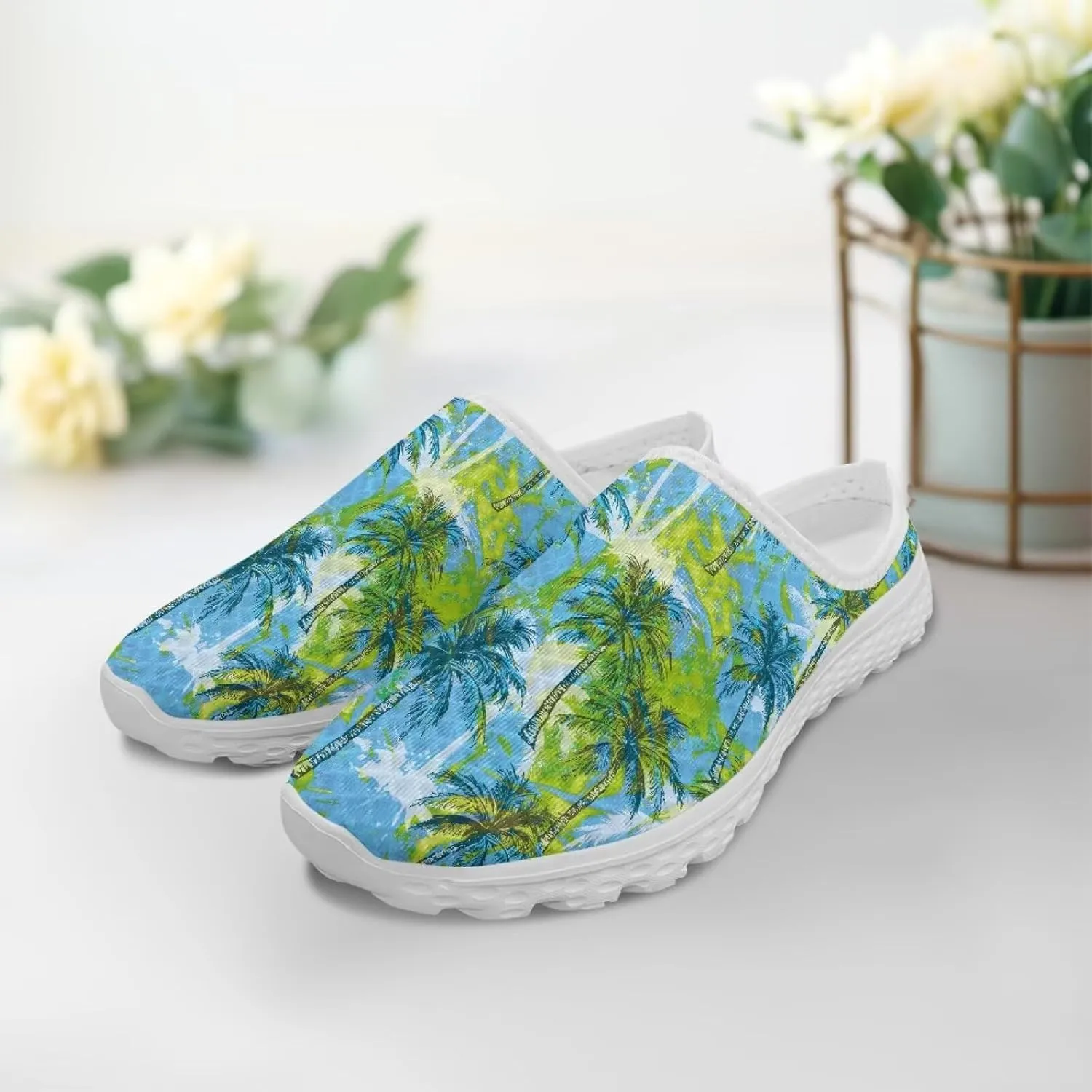 Backless Mesh Mule Shoes for Women Summer Light Breathable Shoe, Non-Slip, Easy Wear for Walking and Parties
