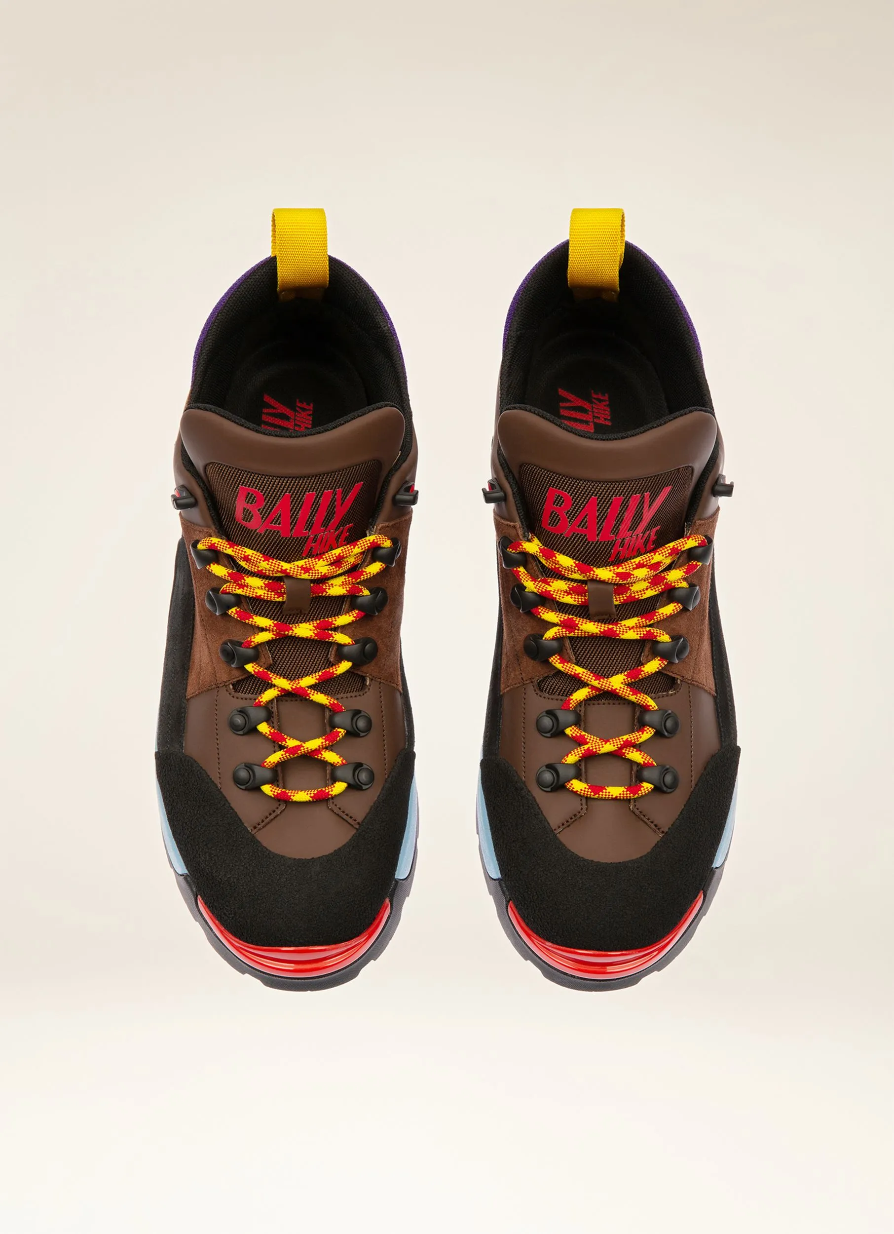 Bally Hike Boot in Multicolor Rubber-Coated Leather and Suede