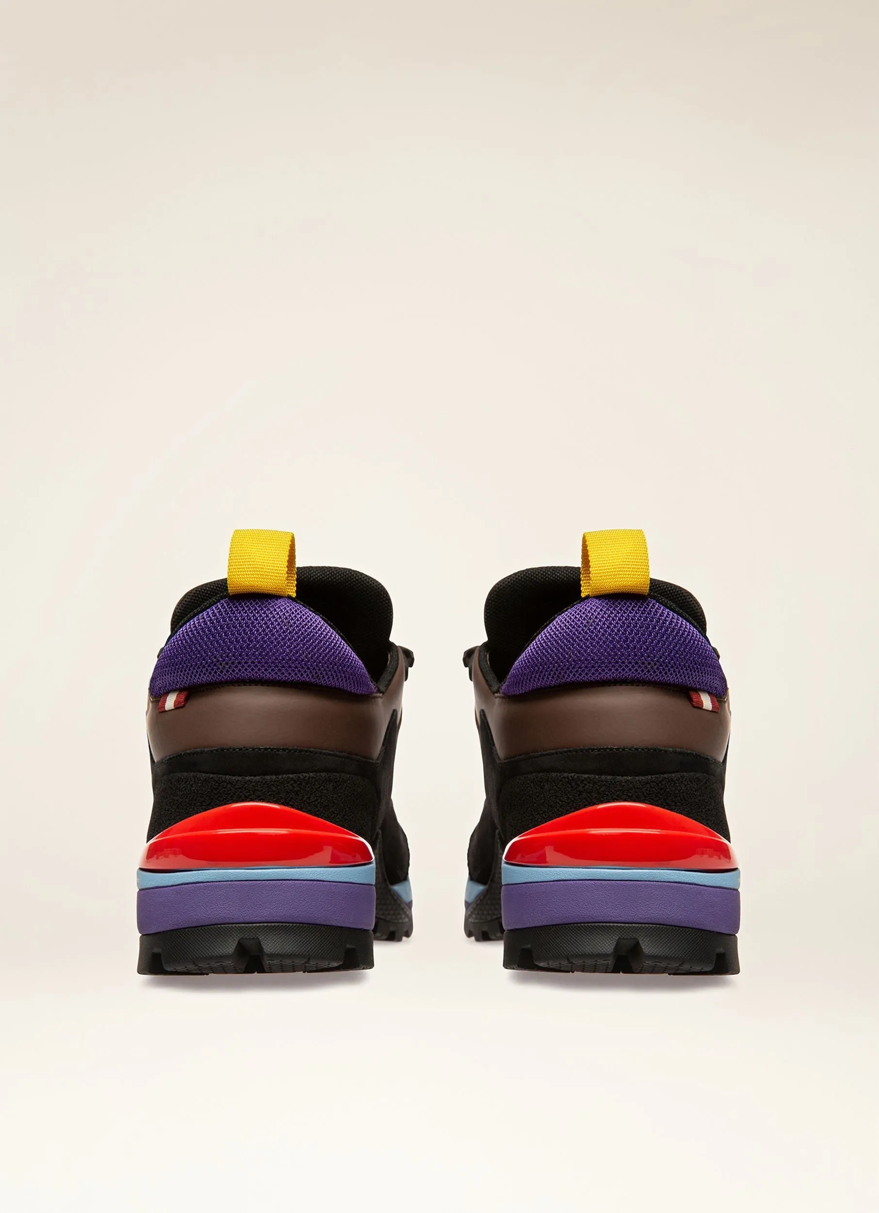 Bally Hike Boot in Multicolor Rubber-Coated Leather and Suede