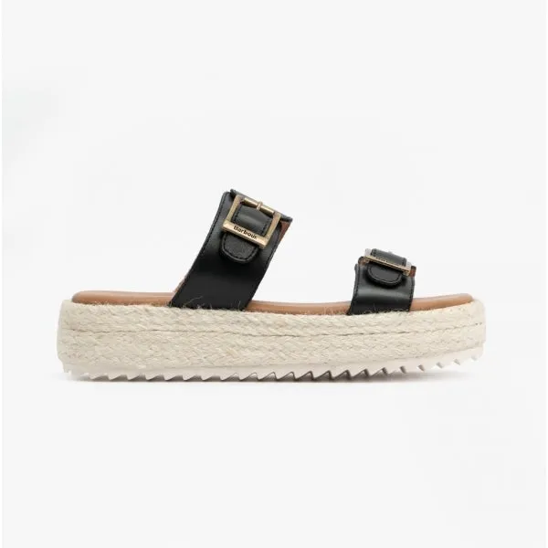 Barbour AMELDA Womens Leather Mule Sandals Black