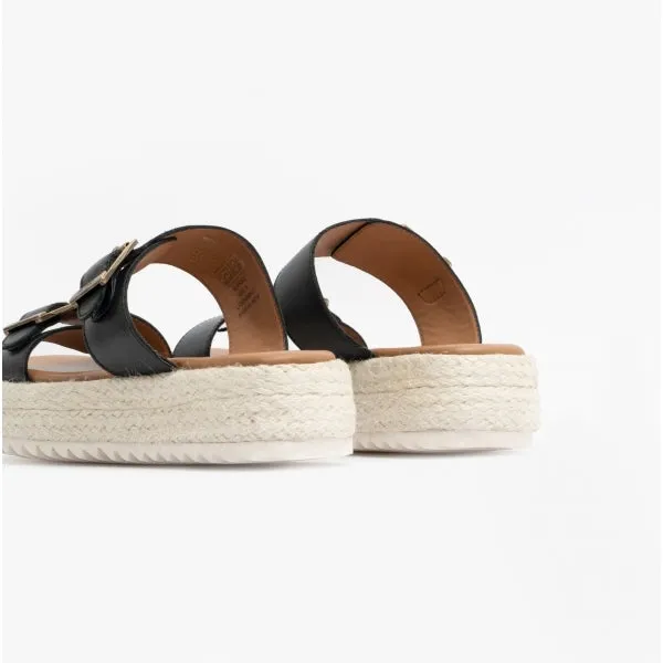 Barbour AMELDA Womens Leather Mule Sandals Black