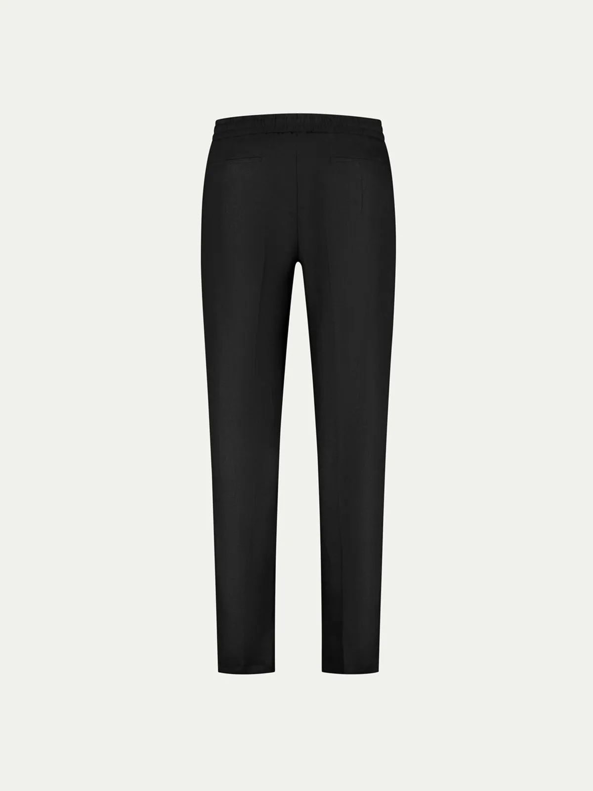 Black Linen Seaside Trousers
