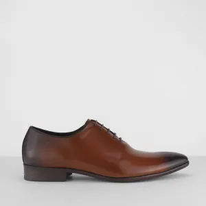 Blakeseys MASHAM Mens Leather Plain Toe Oxford Shoes Tan