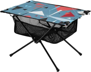 Bolaz Outdoor Folding Portable Picnic Camping Table-Geometric Triangle Pattern2,Storage Mesh for Camping Gear Accessories, Hiking, Mountaineering, Outdoor Travel