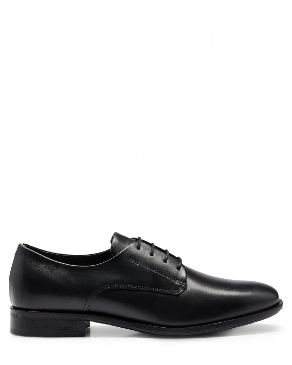 BOSS Orange Colby Mens Leather Derby Shoes With Embossed Logo NOS