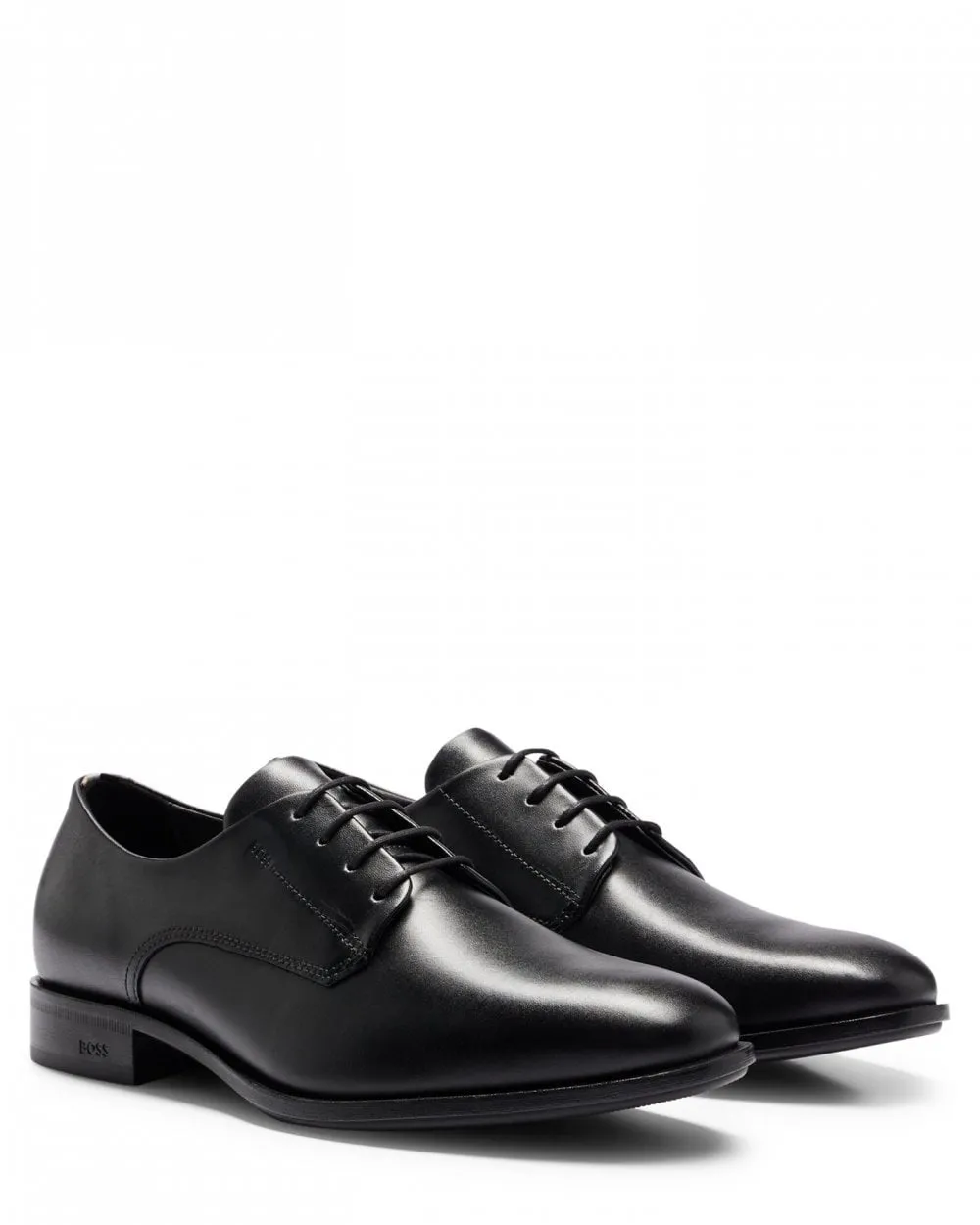 BOSS Orange Colby Mens Leather Derby Shoes With Embossed Logo NOS