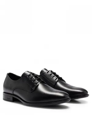 BOSS Orange Colby Mens Leather Derby Shoes With Embossed Logo NOS