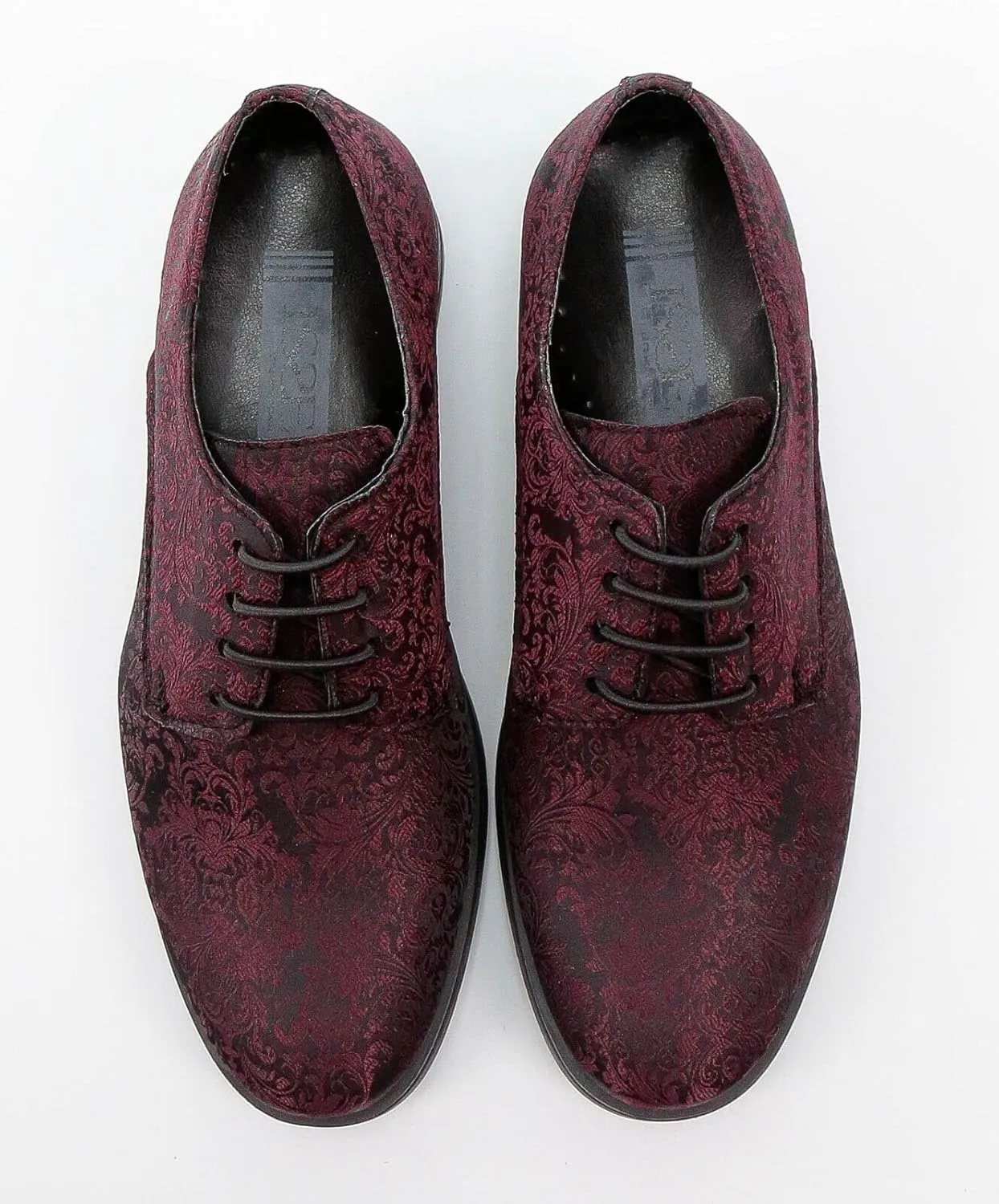 Boys Oxford Paisley Pattern Lace Up Formal Wedding Prom Dress Shoes
