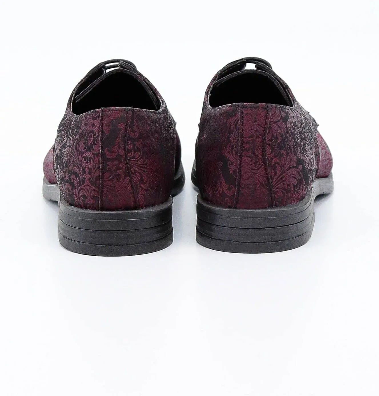 Boys Oxford Paisley Pattern Lace Up Formal Wedding Prom Dress Shoes