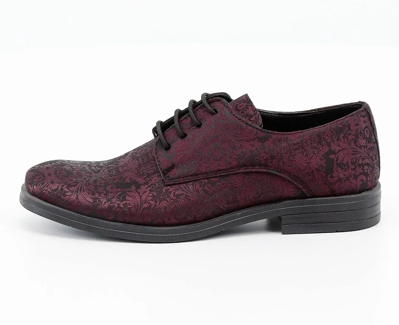 Boys Oxford Paisley Pattern Lace Up Formal Wedding Prom Dress Shoes