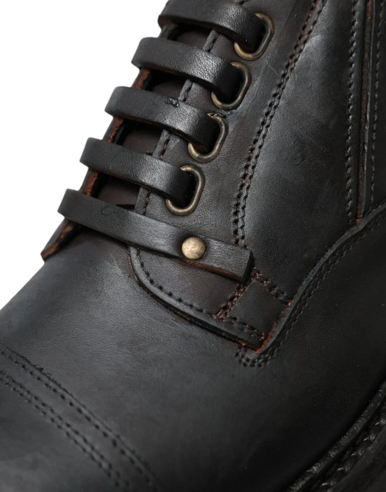 Brown Shoes Dolce Derby Leather & Timeless Up Dress Lace Safe transactions Gabbana