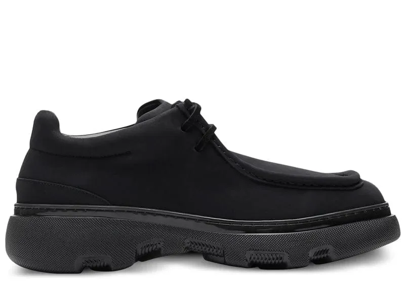 Burberry Lace-Up Suede Derby Shoes Black