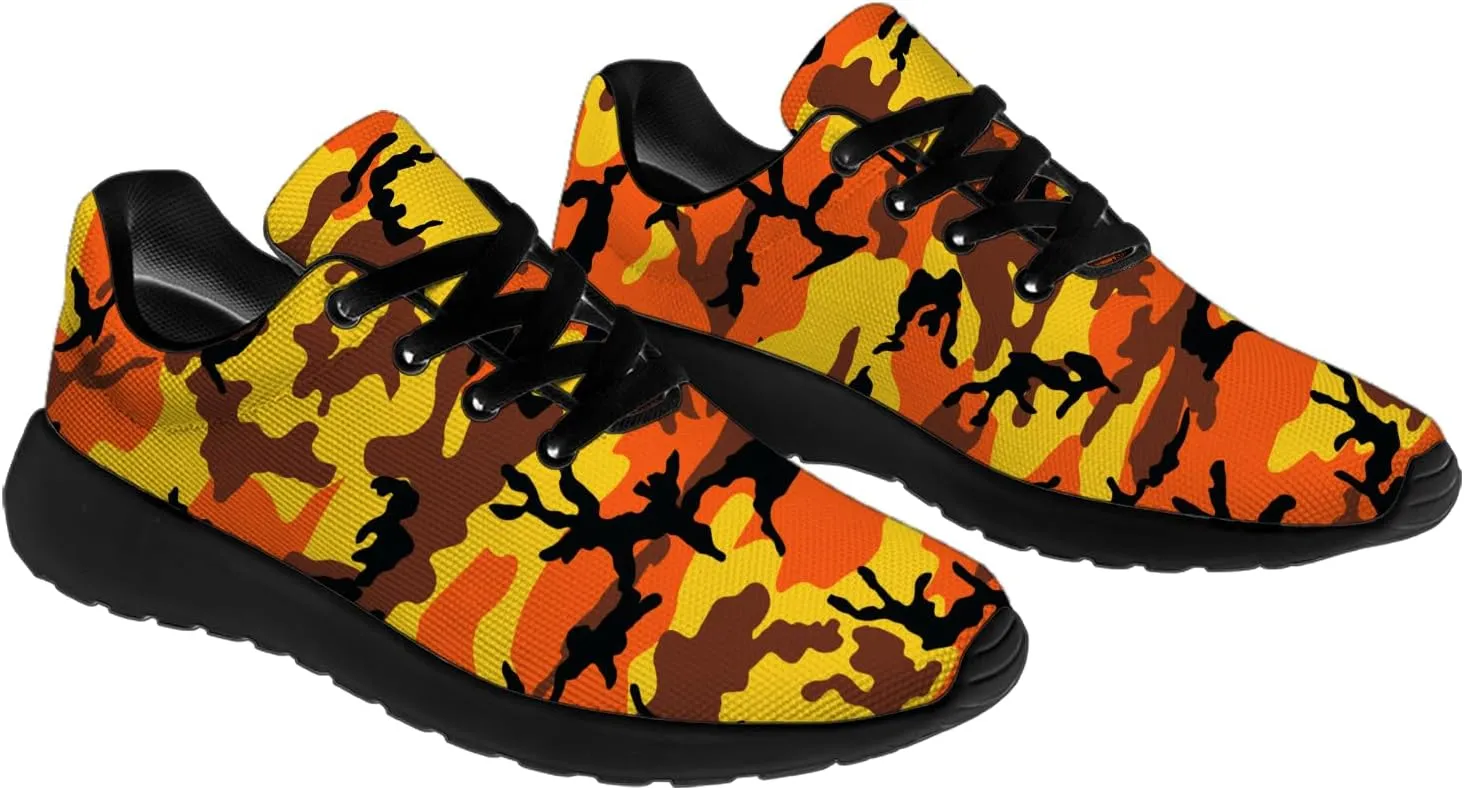 Camouflage Print Shoes for Men Women Running Comfortable Lightweight Tennis Walking Sneakers