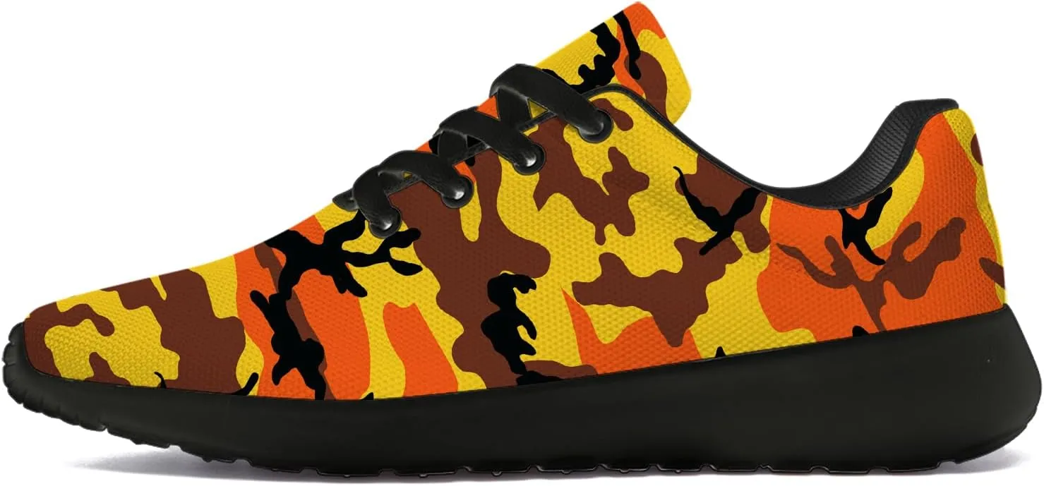 Camouflage Print Shoes for Men Women Running Comfortable Lightweight Tennis Walking Sneakers