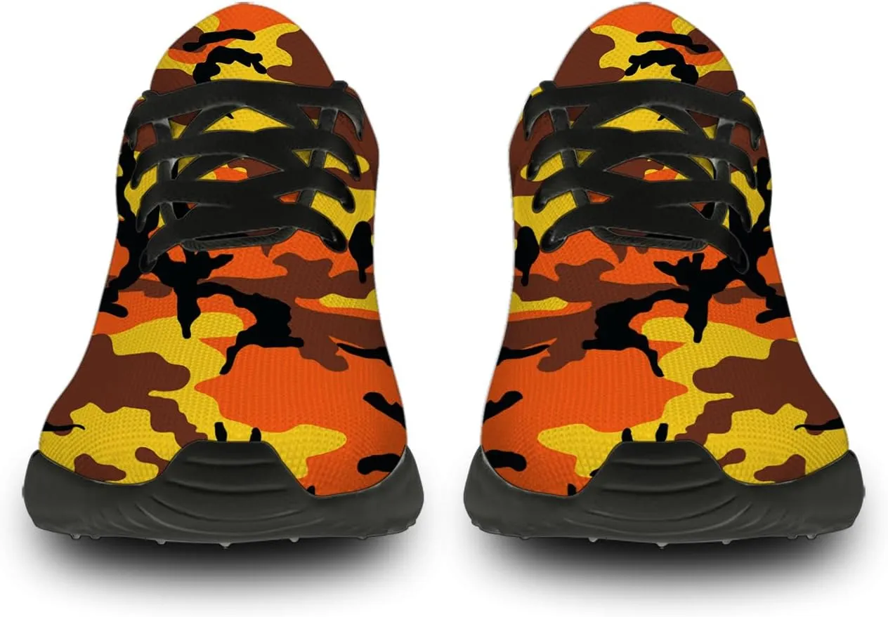 Camouflage Print Shoes for Men Women Running Comfortable Lightweight Tennis Walking Sneakers