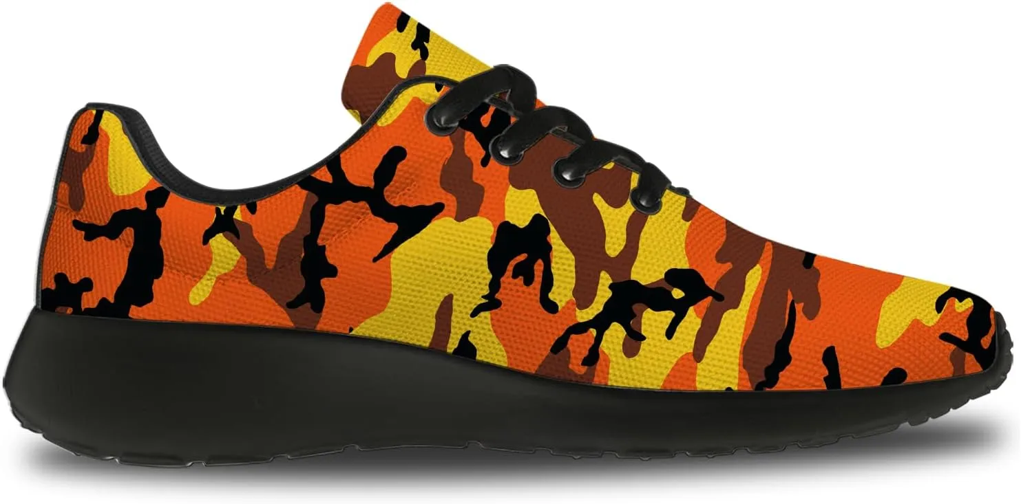 Camouflage Print Shoes for Men Women Running Comfortable Lightweight Tennis Walking Sneakers