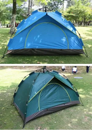 Camping Tents for 3-4 Person Waterproof, Pop Up Instant Family Tent with Windproof Ropes Anti-UV, Ultralight Blackout Lightweight Tent