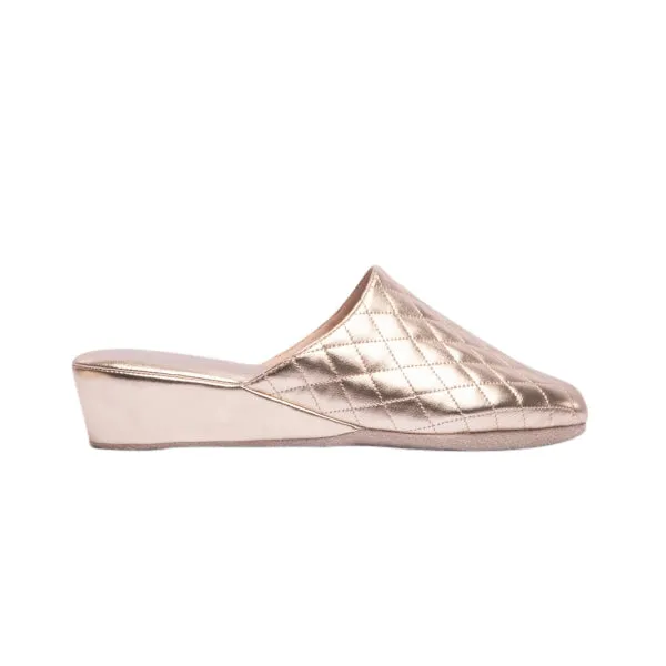 Chaleur FRANCESCA Womens Mule Slippers Gold