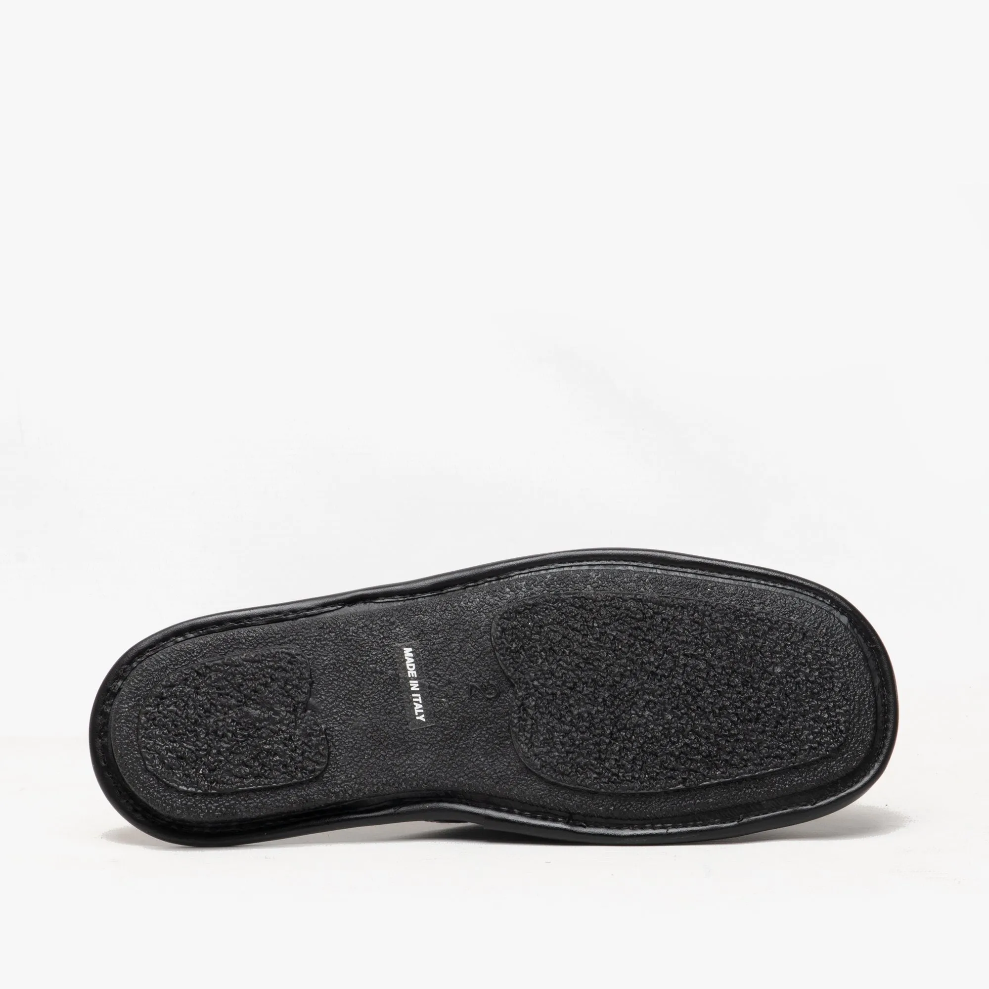 Chaleur MARCO Mens Milled Leather Mules Black