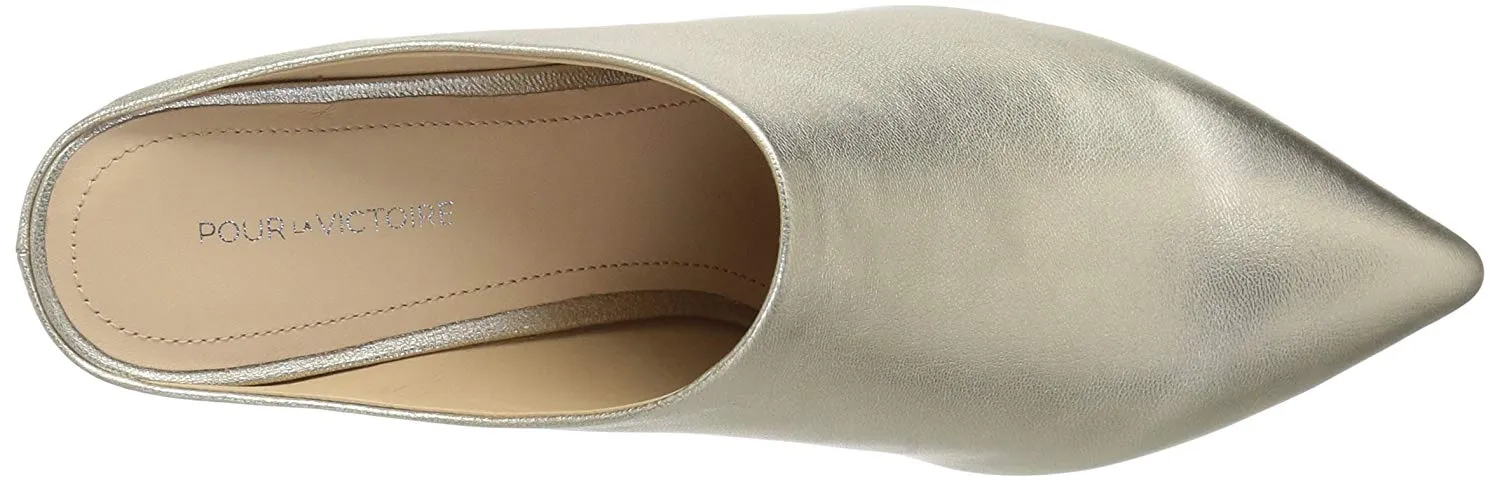 Champagne Smart La Big-value deals Heel Kitten Gold Pointed Low Pumps Mule Victoire Pour Toe Korrine