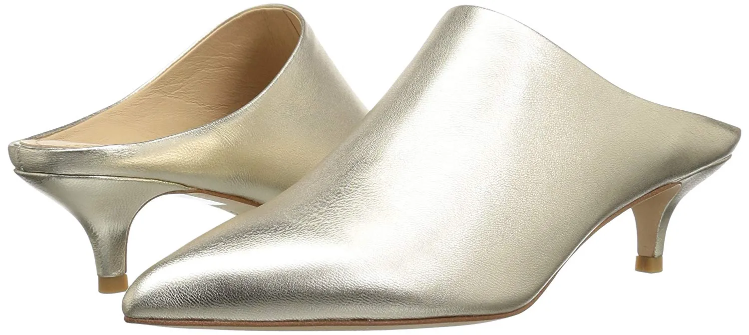 Champagne Smart La Big-value deals Heel Kitten Gold Pointed Low Pumps Mule Victoire Pour Toe Korrine