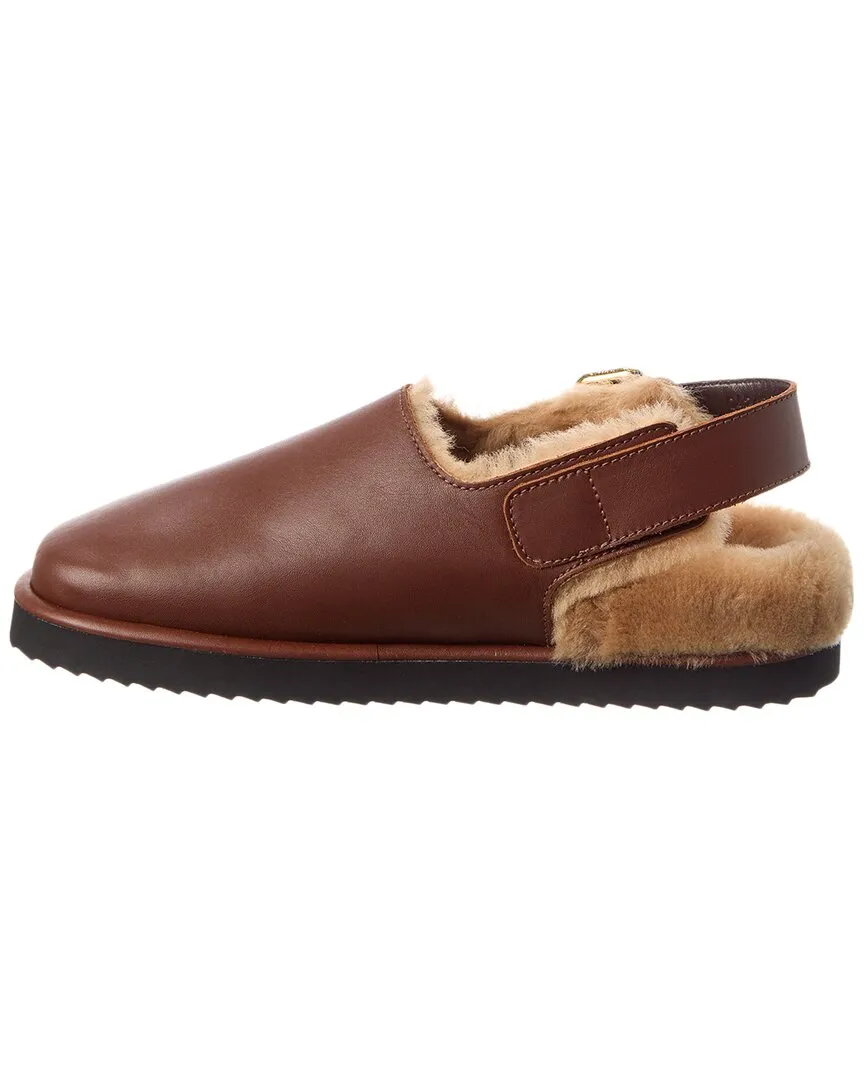 Chloé Nil Leather & Shearling Mule