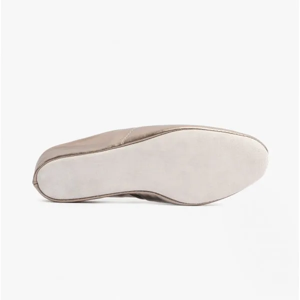 Cincasa Menorca MAHON Womens Leather Mule Slippers Pewter