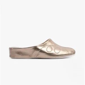 Cincasa Menorca MAHON Womens Leather Mule Slippers Pewter