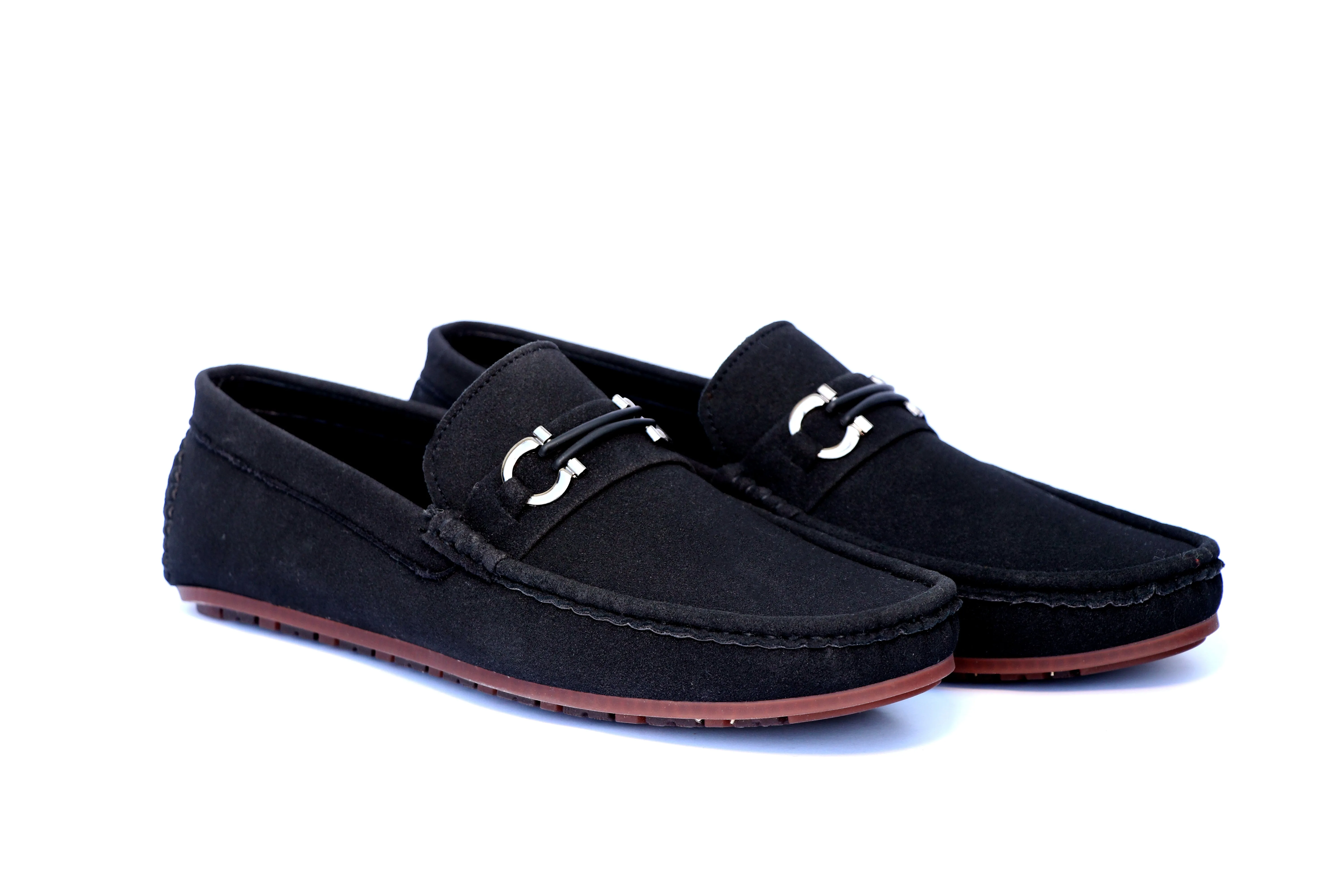 Classic Metal Bit Suede Loafers-VL007