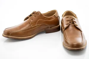 Cognac Lace-Up Derby Dress Shoes