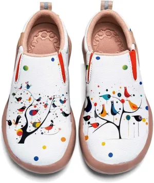 Comfortable Travel Shoes for Womens Loafers Slip Ons Ladies Nurse Shoe Walking Lightweight Cartoon Animal Painted Sneaker