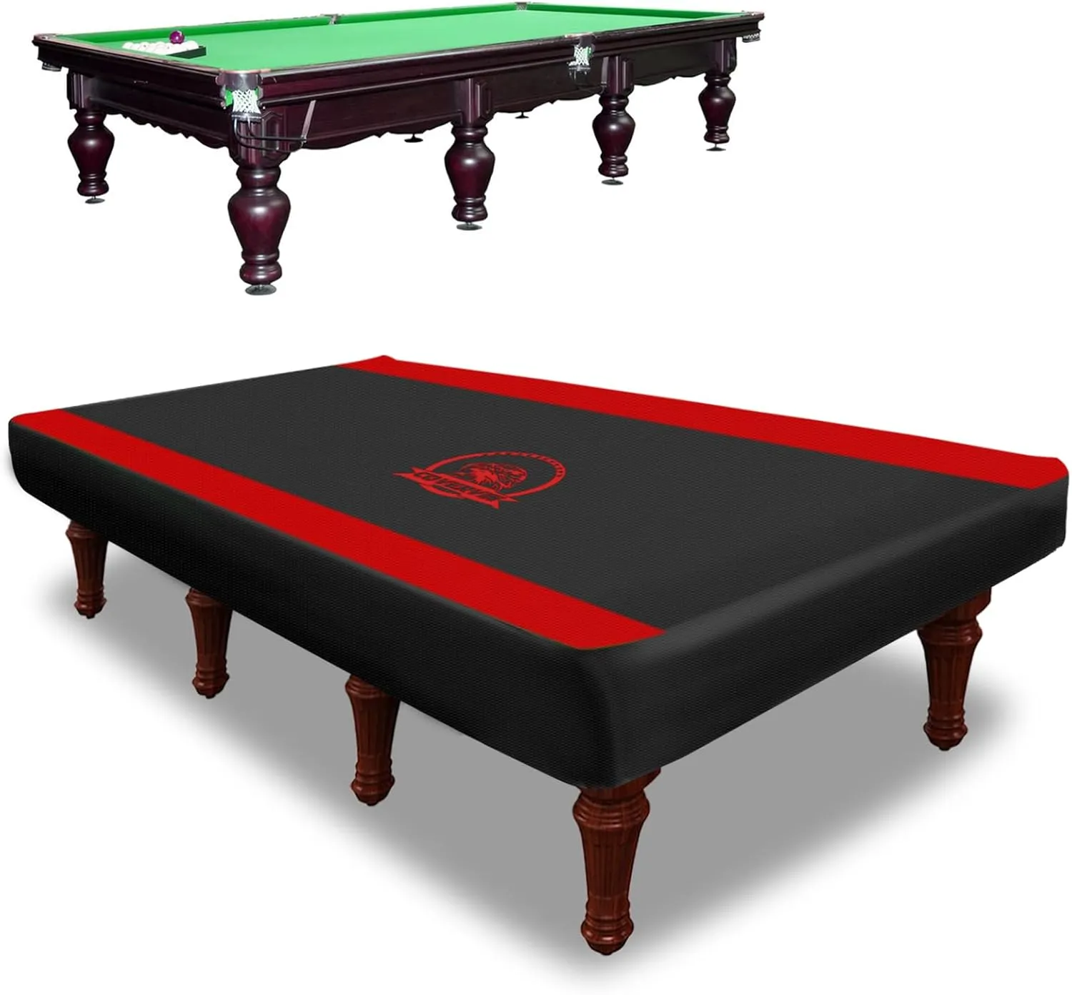COVERVIN Billiard Pool Table Cover,Heavy Duty 210D Oxford Cloth Material All Weather Waterproof Dustproof UV Protection(9ft/Red)