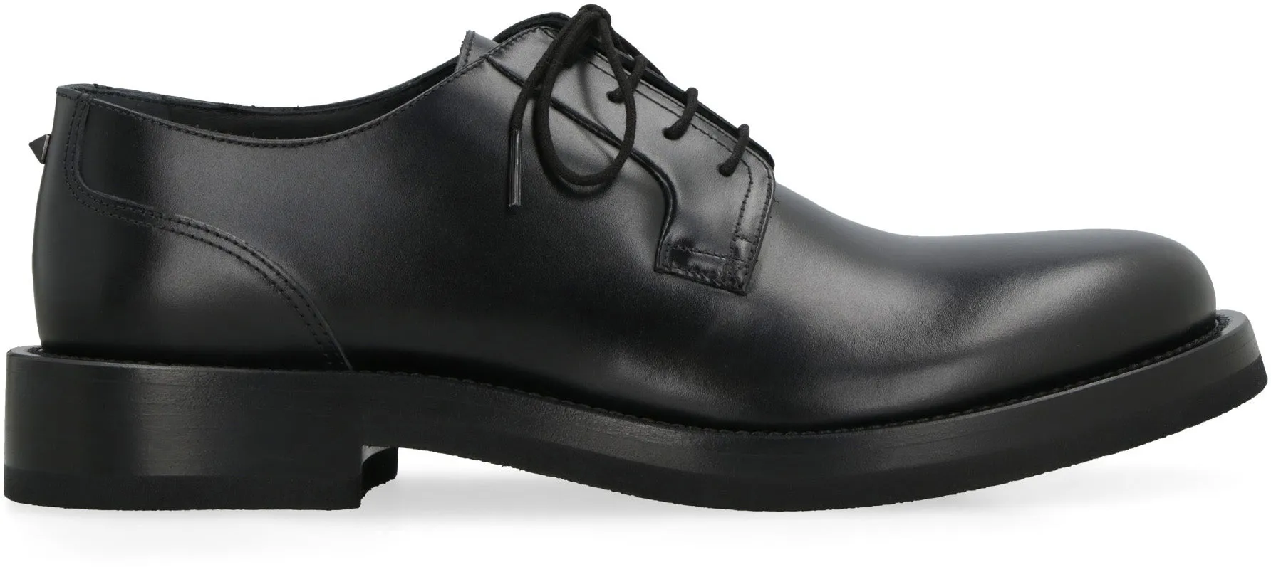 Derby Rockstud  Essential leather lace-up shoes