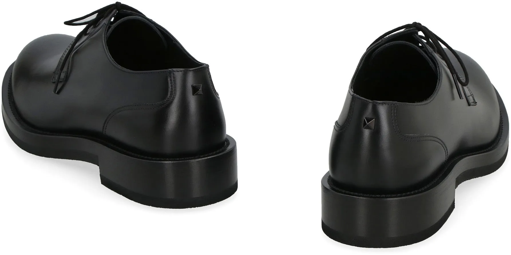 Derby Rockstud  Essential leather lace-up shoes