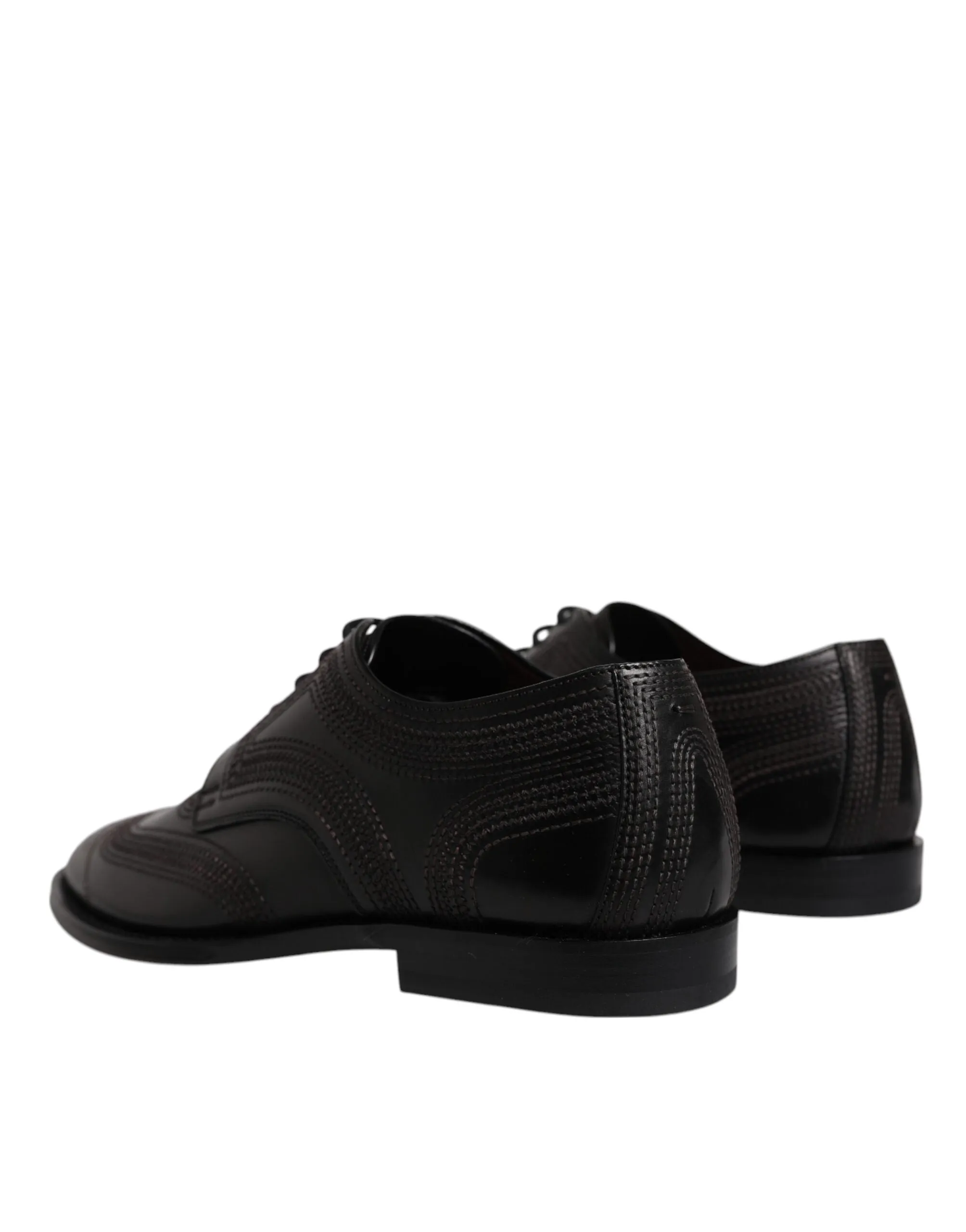 Dress Black Leather & Embroidered Free gift with purchase Derby Durable materials Gabbana Shoes Classic Dolce