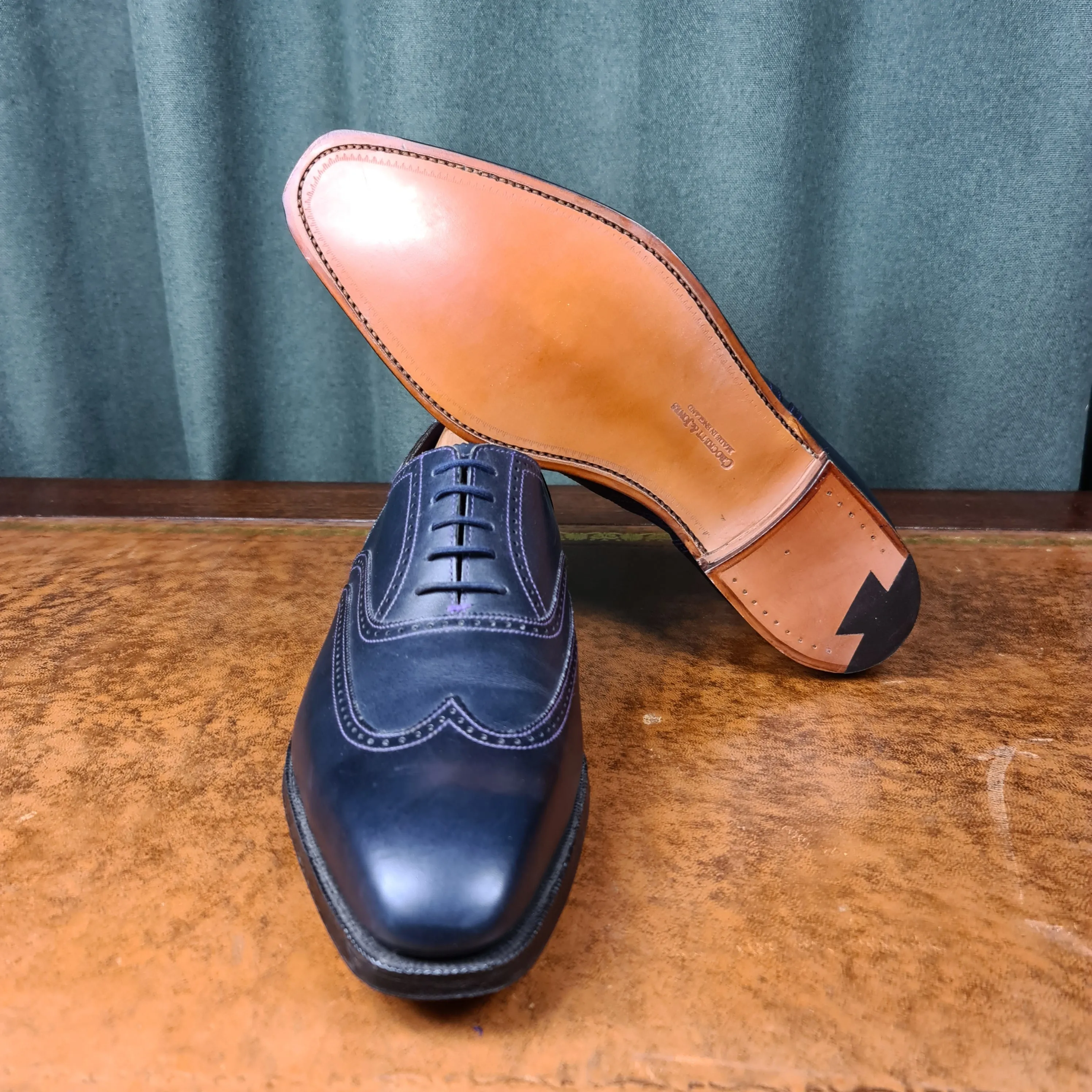 Drummond Navy Calf 'Purple Collection' (8.5F) Crockett & Jones