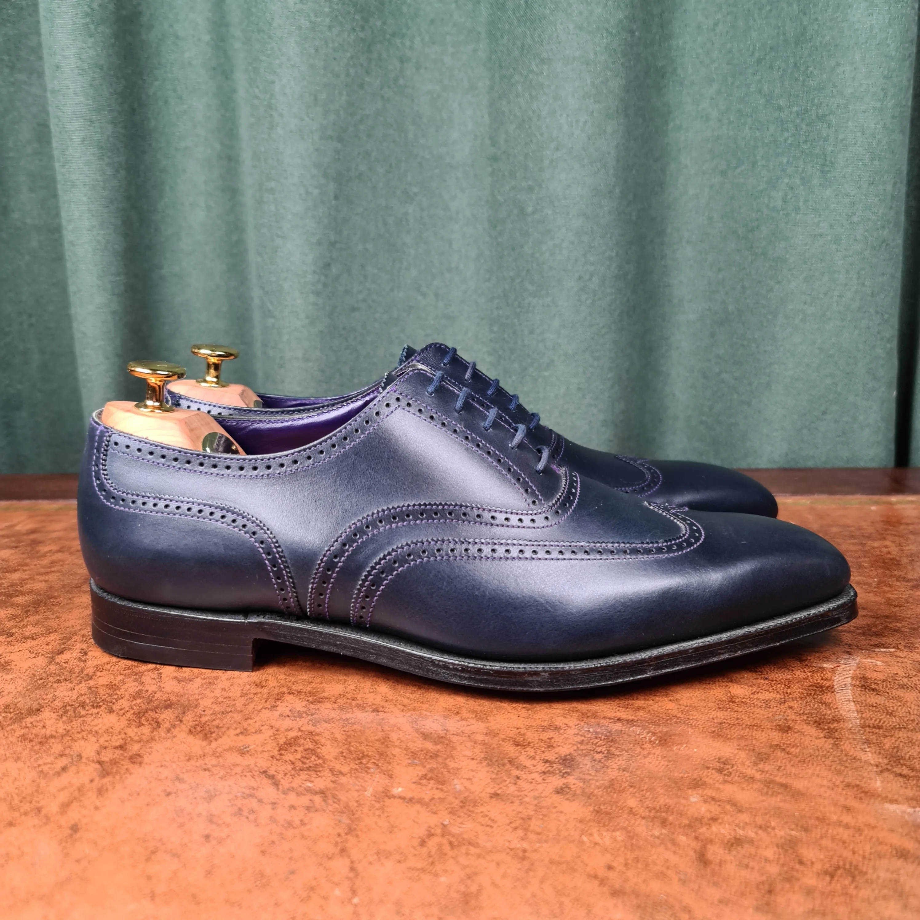 Drummond Navy Calf 'Purple Collection' (8.5F) Crockett & Jones