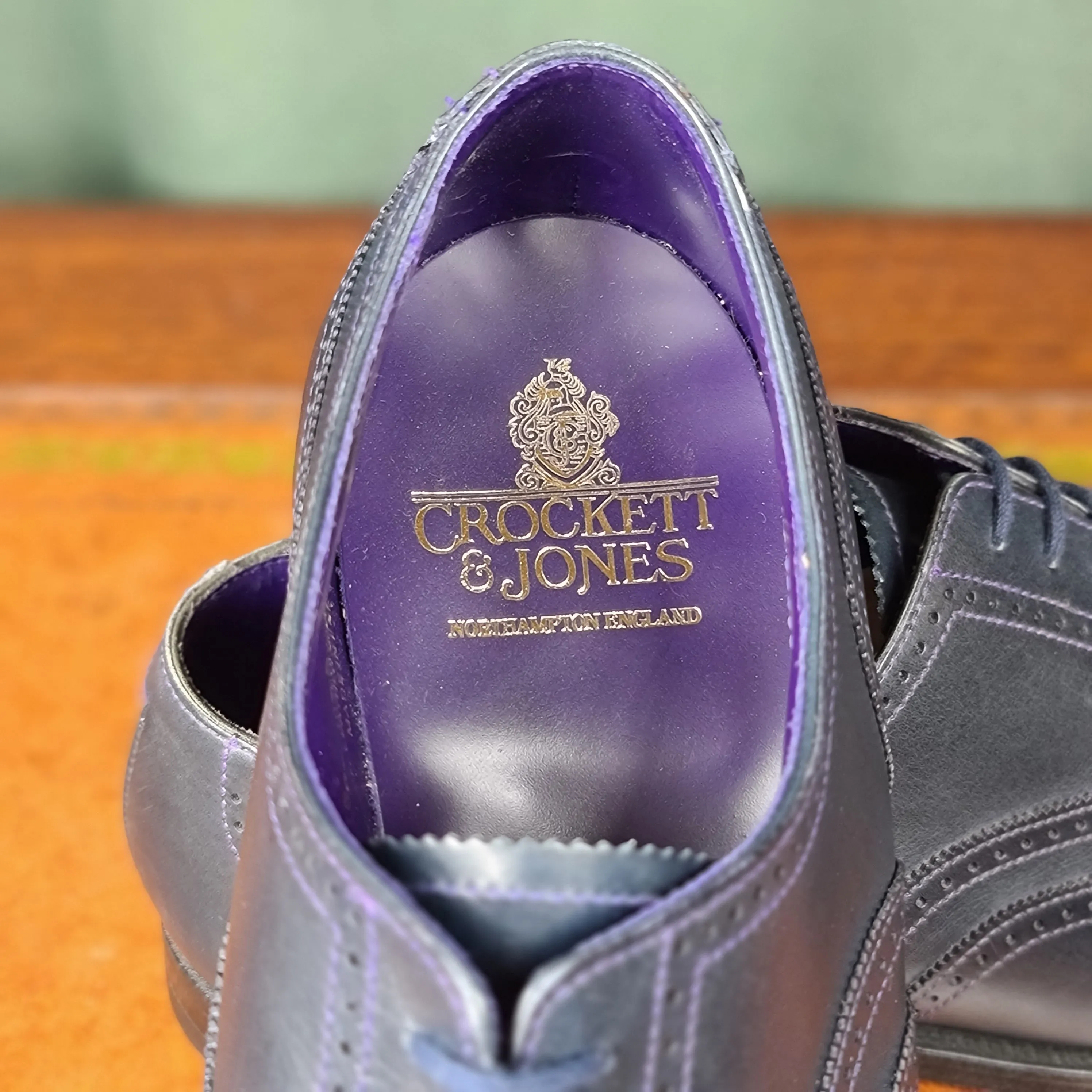 Drummond Navy Calf 'Purple Collection' (8.5F) Crockett & Jones