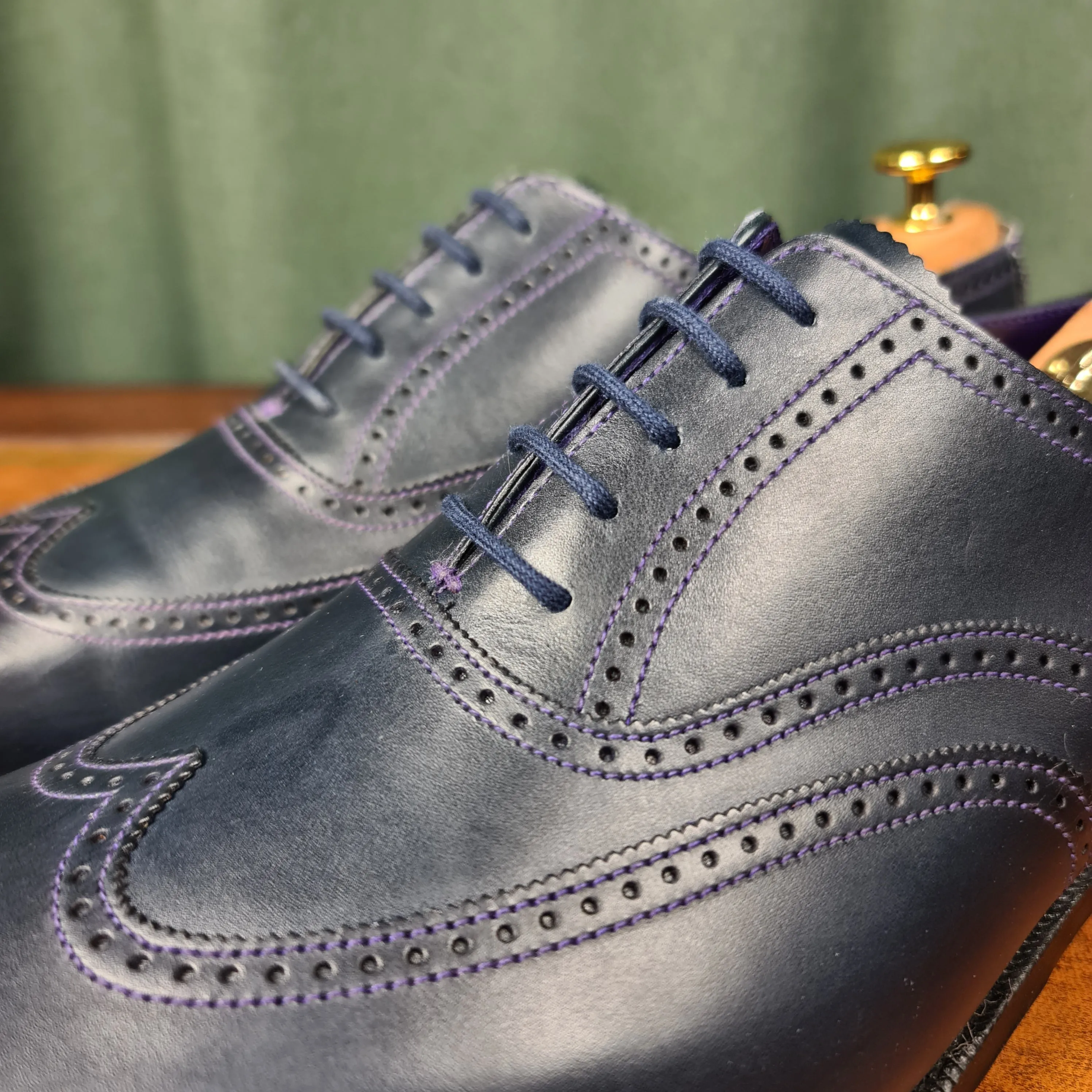 Drummond Navy Calf 'Purple Collection' (8.5F) Crockett & Jones