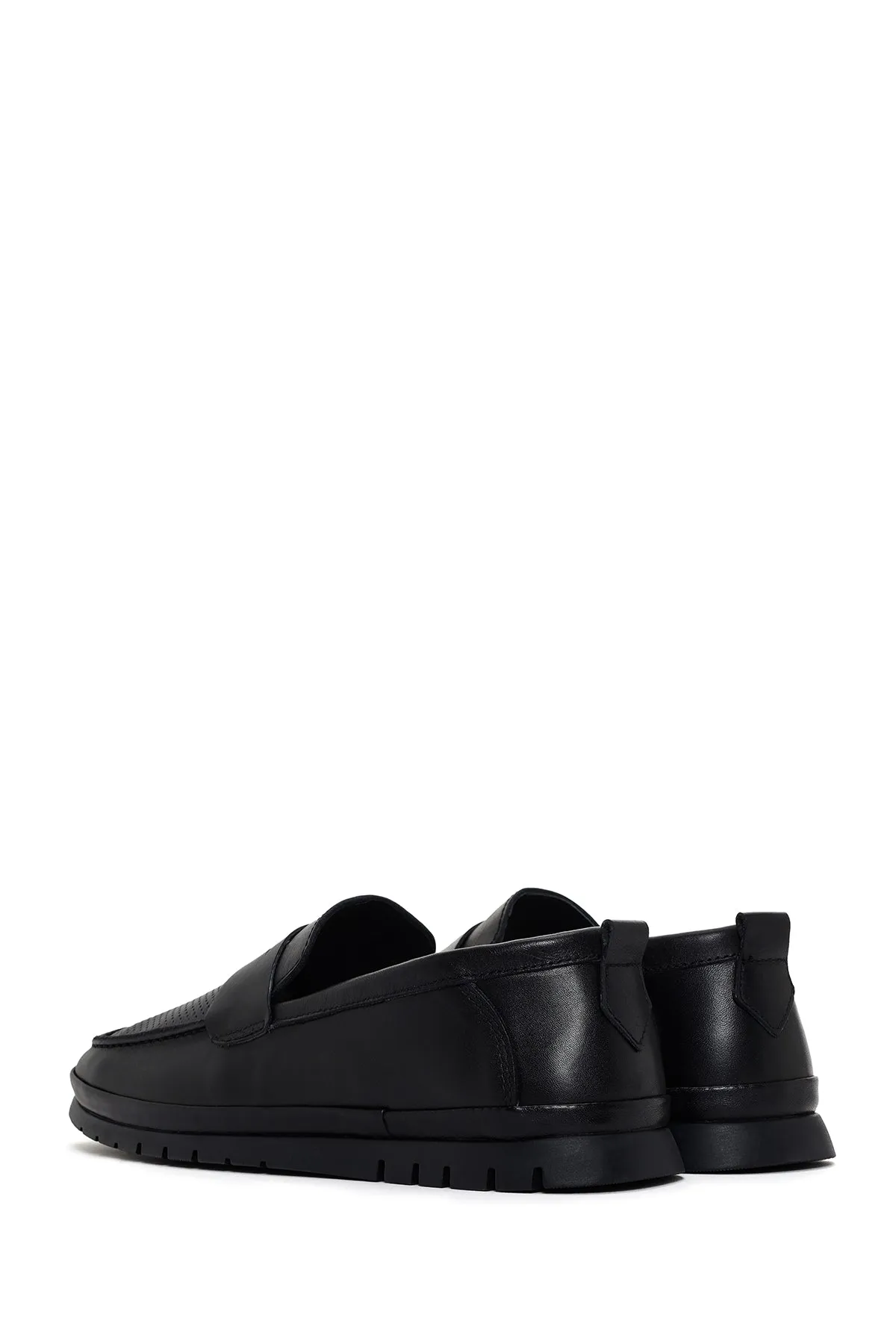 Erkek Siyah Deri Casual Loafer